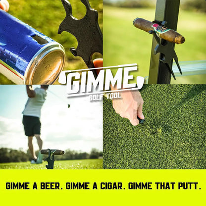 Golf Multi-Tool Universal Cigar Clip Beer Shotgun and Golf Divot Tool Magnetic Golf Cart Cigar Holder Clip Golf Cart Accessories