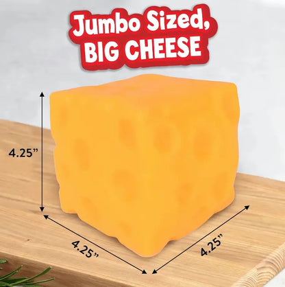 Jumbo Cheese Squishy Stress Ball, Slow Rising Sensory Fidget Toy for Anxiety Relief. Soft Cheese Shaped Stress Relief Toy, Cute Funny Desk Toy for Kids & Adults, Non-Toxic