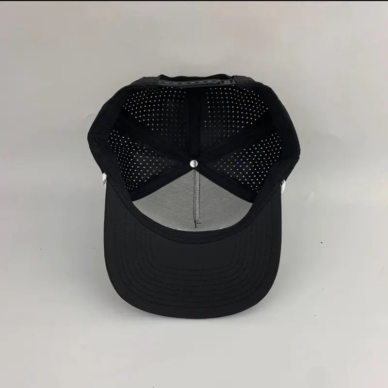 3 under Par Co "Tap in Bird" Edition Golf Hat - Black with Perforated Design and White Trim
