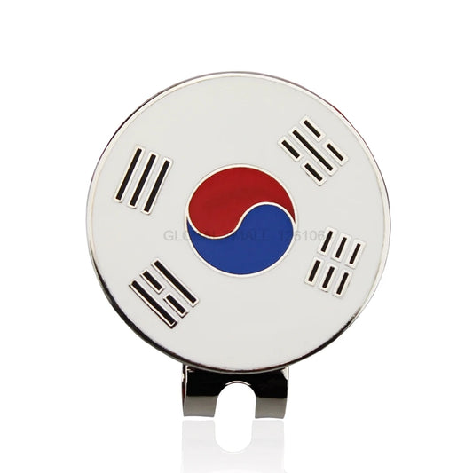 30MM 1.18 Inch Golf Ball Marker W Magnetic Golf Cap Hat Clip Mark for Golfer Golf Ball Shoes Clover National Flag Dog Pig Flower