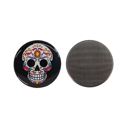 New Black Skull Golf Ball Marker Hat Clip Magnet Alloy Golf Mark Magnetic Cap Clip Halloween Cool Design Accessories Drop Ship
