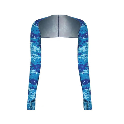 1Pair Cooling Shawl Arm Sleeves Sun Protection for Women Men with Finger Hole for Golfing, Driving, Riding, Fishing